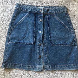 Denim Button Up Skirt